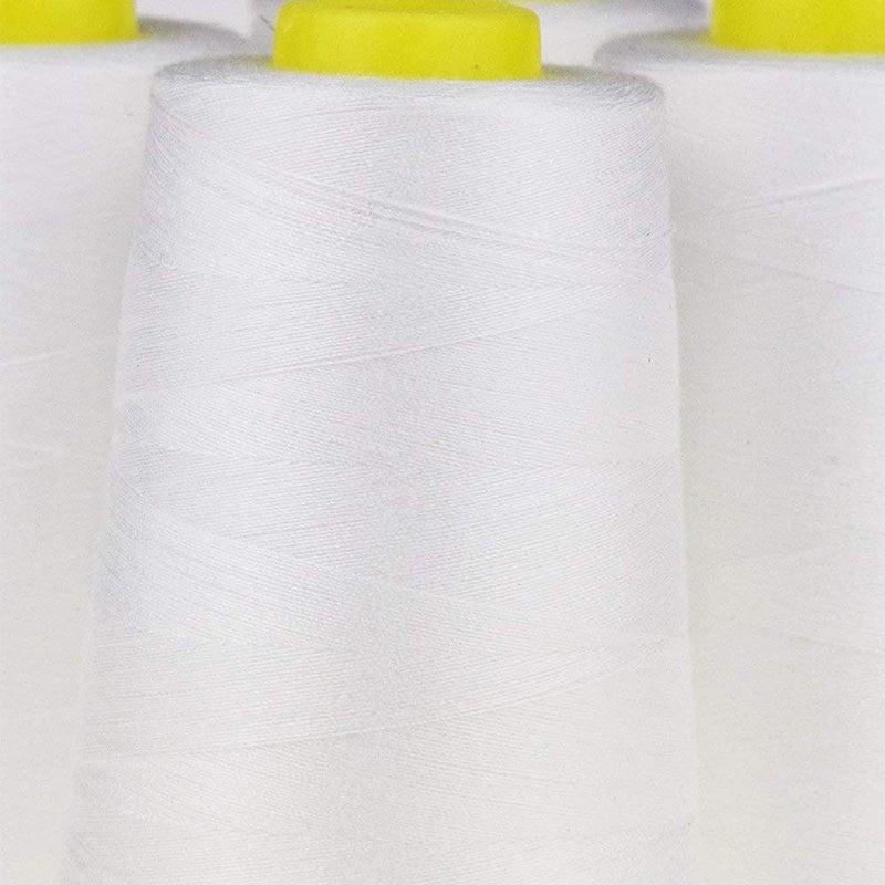 LNKA White Sewing Thread Cones(4 Pack of 3000 Yards Each), All Purpose Polyester Thread Spools for Sewing/Serger Machines, Overlock, Quilting, Hand Embroidery - Image 4